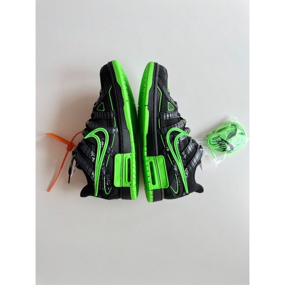 NIB 2020 NIKE x OFF-WHITE Air Rubber Dunk Black Green Strike Sneakers, Size 7 - Picture 9 of 16